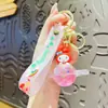 Chaveiro de Garrafa com Óleo Flutuante Sanrio Desenho Animado Pequeno Avião Carro Fofo Coolomi Estudante Mochila Pingente Presente