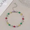 Pulseira Dopamina Zircônia Redonda Estilo Coreano Moda Simples Doce Fofo Versátil para o Dia a Dia Pulseira de Aço Inoxidável