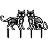 Placa de Jardim Popular Transfronteiriça Gato Preto de Halloween com Olhos Brilhantes, Decoração de Gramado de Jardim ao Ar Livre