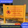 Placas de advertência de gás de plástico reforçado com fibra de vidro proíbem placas de pesca placas de coluna dupla ao ar livre impressão uv tengguang