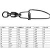 Conector de Anillo Ocho para Aparejos de Pesca Anillo de Soldadura Giratorio con Rodamiento + Pasador de Doble Hebilla Anillo Ocho Suministros de Pesca Aparejos de Pesca