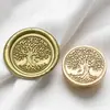 Cabeça de Carimbo de Cera 25mm Série Árvore da Vida Cabeça de Cobre Gravada Plana Decoração de Cartão de Convite Artesanal Cultural e Criativo Impressão Clara