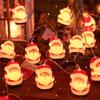 Fio de luzes de Natal Papai Noel boneco de neve floco de neve alce luz de atmosfera festiva luzes de decoração de árvore de Natal pingente