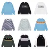 Suéter de Punto Redondo con Logo de Marca y Letras en Estampado Integral para Otoño/Invierno, Tendencia 24, para Hombres y Mujeres, Top Casual Holgado, Corte Amplio