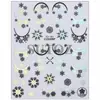 Adesivos de Arte para Unhas Neve de Inverno Lua, Design de Estrela e Lua Floco de Neve a Laser com Folha de Ouro, Decorações de Unhas DIY de Inverno Natal