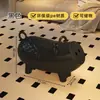 Mesa de Café Cerdo Creativa para Sala de Estar Hogareña Almacenamiento de Alta Gama con Tapa Mesa de Noche Simple de Dibujos Animados Adornos de Almacenamiento
