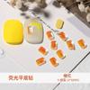 Arte de Uñas Japonés Diamante Fluorescente Color Caramelo Joyería Ángulo Largo Pan Diamante Plano Super Brillante Decoración de Diamantes para Uñas Paquete de 10