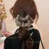 Scrunchie de rede retrô de alta qualidade, elástico de cabelo versátil oversized estilo coreano, acessório de cabelo de alta elasticidade para outono e inverno