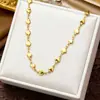 Collar Cruzado de Acero Inoxidable Chapado en Oro 18K con Forma de Corazón para Mujer, Pulsera Dulce de Moda para el Amor, Set de Lujo Ligero