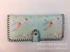 Billetera hecha a mano bolso de mano para mujer estampado nuevo PU tarjetero caricatura estilo étnico billetera floral