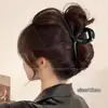 Presilha de cabelo marrom estilo francês para mulheres, moderna e versátil, com toque de luxo, presilha de tubarão, novo modelo 2026, acessório de cabelo tipo garra Maillard