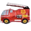 Globos de foil con forma de vehículo para decoraciones de cumpleaños de niños: autobús escolar, coche de policía, camión de bomberos, vehículo de construcción, coche