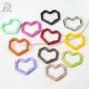 Hebilla de Resorte de Corazón de Píxel de Aleación Anillo Abierto Llavero con Forma Especial Hebilla para Joyería DIY Accesorios de Ferretería para Ropa y Equipaje