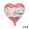 Globo de Película de Aluminio Español de Amor de 18 pulgadas Amor Día de San Valentín Chino Boda Arreglo de Globos Romántico para Confesión