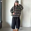 Nueva colección de otoño e invierno: sudaderas con capucha rayadas engrosadas para niñas, ropa exterior casual para niños mayores, tops estilo estudiante para usar al aire libre, al por mayor