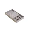 Caja de Almacenamiento de Joyería Bandeja Plana de Terciopelo Bandeja de Exhibición Accesorios para Pulseras Simple Bandeja de Terciopelo Flor de Hielo