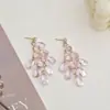 Pendientes de Borla de Cristal de Lágrima de Belleza Súper Brillantes Estilo Coreano de Alta Resistencia Pendientes Creativos Elegantes Estilo Vacaciones en la Playa Pendientes de Lujo Ligero
