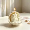 Poppy Venda Quente Transfronteiriça Castelo de Concha Vela Perfumada Molde de Silicone DIY Ornamento Decorativo Tridimensional Molde de Gesso