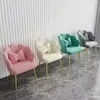 Silla con forma de flor, silla de maquillaje para el hogar, taburete de celebridad de internet de lujo ligero, respaldo simple, silla de manicura, silla de tocador para dormitorio para niñas