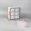 Caja de Elementos de Cajón de Escritorio de Plástico Japonés Caja de Almacenamiento Tipo Bloque de Construcción Estante para Materiales de Componentes Electrónicos Gabinete con Herramienta para Clasificar Tornillos
