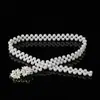 2026 Nova Corrente de Cintura com Pérolas Feminina Estilo Coreano Cinto Decorado com Strass e Pérolas Moda Doce Vestido Cinto Elástico