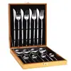 Talheres de Aço Inoxidável Portugueses Faca, Garfo e Colher Amazon Conjunto de Presente de 24 Peças Estilo Ocidental Colher Conjunto de Garfo e Faca para Bife de Hotel
