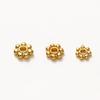 Cuentas Espaciadoras de Copo de Nieve Huecas con Flor de Color Dorado Plateado Conservador para Pulseras, Collares y Accesorios de Joyería Hechos a Mano