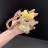 Pelúcia de Cachorro Cacheado Ursinho de Pelúcia Boneca Pingente de Bolsa Fofo Adorável Decoração de Mochila Chaveiro de Casal
