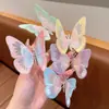 Grampo de Cabelo Borboleta Bordado Super Fada Simulação Dinâmica Borboleta Tridimensional Headwear Antigo Hanfu Infantil Acessórios de Cabelo