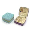 Exquisita mini caja de almacenamiento de joyas, bolsa portátil con cremallera para pendientes, accesorios de mano, collares, anillos, modelo pequeño nuevo