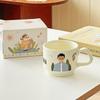 Taza de Cerámica Apilable Creativa de Familia de Dibujos Animados Taza Personal para el Hogar Regalo Souvenir