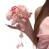 Nuevo Pasador de Flores Rosas Estilo Antiguo Chino Hanfu para Mujer, Pin de Borla Súper de Hada, Accesorio para el Cabello para Qipao Fotos de Viaje
