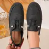 Nuevos Zapatos de Calle de Comercio Exterior Talla Grande Suela Blanda Antideslizantes para Personas de Mediana Edad y Mayores Punta Redonda Caña Media con Cordones Casuales Cómodos Planos para Madres