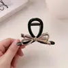 Estilo Tweed Novo Presilha de Cabelo com Laço Presilha de Cabelo Traseira Feminina Tamanho Médio Presilha de Tubarão para Cabelo Acessório de Cabelo Acrílico