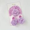 Sombrero de Bebé Primavera Verano Set de Calcetines Delgados 0-12 Meses Bebé Recién Nacido Elegante Princesa Flor de Gasa Sombrero Indio
