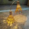 Tochas cerca real rattan vime lanterna lanterna LED jardim luzes corda pendurado acessórios cross-border negócio super decoração ao ar livre