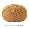 Ovillo de Hilo de Algodón Leche de 4 Hebras, Ovillo de Hilo Medio-Grueso para Crochet Hecho a Mano, Muñeca de Crochet DIY, Bolso, Hilo para Suéter de Bebé
