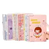 Cuaderno de espiral A5 de dibujos animados para estudiantes de primaria, Cuaderno lindo, Cuaderno de tareas de aspecto elegante con rayas horizontales, Estilo personalizado al por mayor