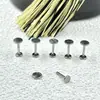 Liga de titânio G23 rosca interna cabeça chata piercing labial F-136 titânio rosca interna superfície curva brincos para orelha piercing corporal joias para orelha