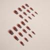 Outono e inverno branco de comprimento médio blush manicure gradiente névoa azul profundo outono manicure usar unha produto acabado atacado