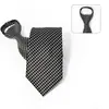 Corbata de Nuevo Estilo para Hombre de 8 cm Fácil de Usar, Corbata Perezosa de Rayas Rojas de Alta Gama, Diseño Personalizado Disponible, No Necesita Atar