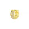 Venta caliente transfronteriza pendientes para dormir gratis color oro real 18K larga duración moda europea y americana doble fila micro incrustación circonita nuevo broche de oreja
