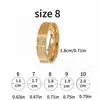 Anillos de Moda Unisex, Acero Inoxidable con Diseño Grabado de Tres Líneas, Estilo Ins de Lujo Ligero Versátil Exclusivo Transfronterizo Joyería Anillos
