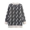 Para Aliexpress Popular Exportación Transfronteriza Ropa Europea y Americana Color de Contraste Giro Cuello en V Suéter Holgado Cárdigan de Punto Chaqueta