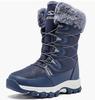 Botas de Nieve de Invierno Hobibear para Hombre y Mujer Zapatos de Algodón Relleno de Caña Media Moda con Cordones Botas de Algodón Ventas Directas de Fábrica