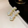 Pendientes de Perla Aguja de Plata Moda Sencilla Estilo Lujo Ligero Pendientes 2024 Distintivos Creativos Versátiles Elegantes Elegantes Pendientes