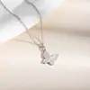 Corrente de Clavícula Exquisita em Forma de Coração e Borboleta de Luxo Leve Transfronteiriça Versátil Ultra-Fada Moda Nicho Novo Estilo Personalizado Colar de Alta Qualidade