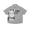 Camisa Estampada Xadrez Patchwork de Manga Curta Estilo Europeu e Americano para Homens e Mulheres, Tendência de Verão Streetwear Solta Casual para Casais