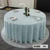 Nova Toalha de Mesa Redonda para Hotel Estilo Pintura a Tinta Chinesa, Lavável, à Prova de Óleo, Impermeável, Novo Modelo 2025 Toalha de Mesa Redonda de PU, Toalha de Mesa para Sala de Jantar