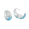 Nuevo Geométrico Liso Cepillado Ear Cuff para Mujer Estilo Francés de Alta Gama Aro de Lujo Ligero Pendientes de Aro Pendientes de Círculo Gota Simple Mujer Oreja